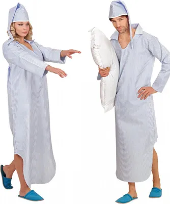 Produktbild von Kostüm Nachthemd mit Streifen für Fasching Größe: XL