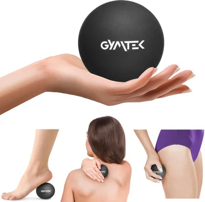 Produktbild von Gymtek® Massageball Faszienball Lacrosse Ball - Durchmesser 6.5 cm - Selbstmassage Ball, Triggerpunkt Massagegerät, Physiotherapie, Nackenschmerzen