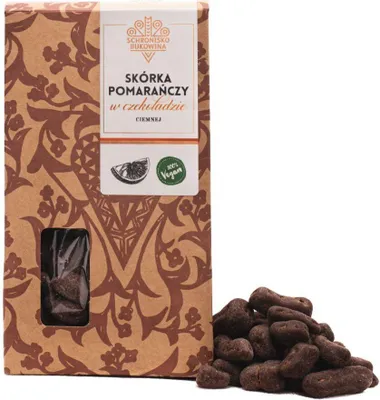 Immagine prodotto di Scorza d'arancia al cioccolato fondente 100g - Schronisko Bukowina