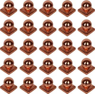 Produktbild von 25xPfostenkappe Kupfer 121 mm Kugel Abdeckkappe für Pfosten 12 x 12 cm