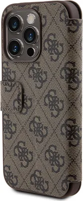 Guess IPhone 14 Pro Hülle – Book Case Mit Vintage Gold Logo, Klappe, Schwarz/Black, 4G-Design
