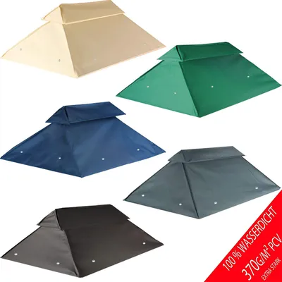 Produktbild von freigarten.de Ersatzdach für Pavillon 3x4 Meter Wasserdicht Material: Panama PCV Soft 370g/m² extra stark Modell 7 (Grün)
