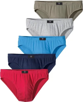 Produktbild von H.I.S. Slip 5 -teilig grau-meliert, rot, marine, blau, khaki Größe 92
