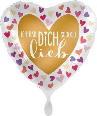 Produktbild von Ich hab dich so lieb Herz Folienballon 43cm