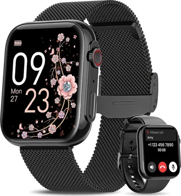 Produktbild von JUNG AIMIUVEI Smartwatch Damen & Herren Fitnessuhr, mit Bluetooth Smartwatch (4,69 cm/1,85 Zoll) mit Telefon Funktion, 100+ Trainingsmodi, mit Android
