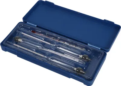 Produktbild von Lauwexe Vinometer 3 Stš¹ck, Pr?ziser Alkoholmeter Mit Thermometer, Fš¹r Hausbrauerei Und Destillation