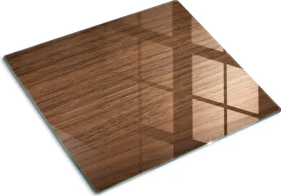 Obrázek produktu pro Kryt varné desky – Kryt na indukční desku – Ochranná skleněná deska – 60x52 cm – Skleněné ochranné desky na sporák –Tvrzené sklo –Dřevo