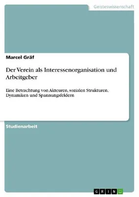 Produktbild von Der Verein als Interessenorganisation und Arbeitgeber