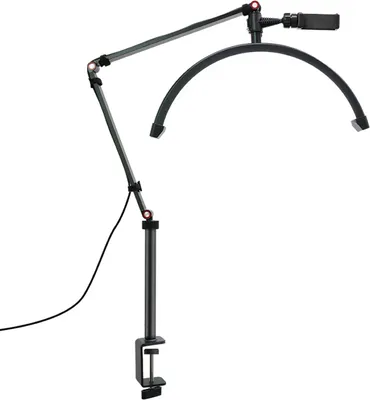 Produktbild von Lampe zum bemalen von Minis - Halbmond schwarz mit Tischmontage