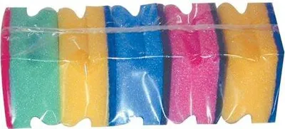 Obrázok produktu pre hubka na riad 8,5x7x4,5cm (5ks) 1205 mix farieb
