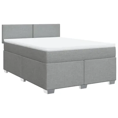 Produktbild von vidaXL Boxspringbett mit Matratze Hellgrau 140x200 cm Stoff