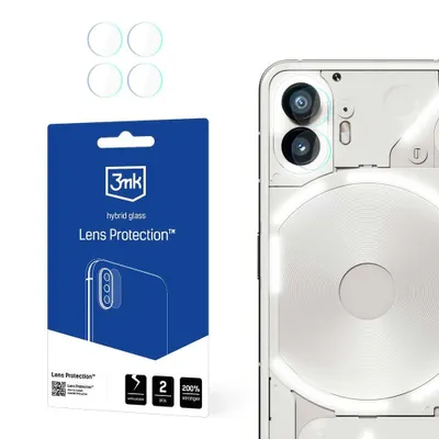 Produktbild von 3mk Hybridglas Lens Protection für Nothing Phone 2  Kamera Objektiv Kameralinse 0,16mm 6H (4 Stück)