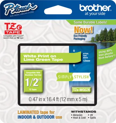 Produktbild von Brother TZE-MQG35, TZ, Weiß, China, 5 Jahr(e), 1,2 cm, 5 m