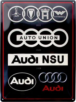 Obrázok produktu pre Nostalgic-Art - Plechový tanier 30 x 40 cm - Audi - Audi - Logo Evolution