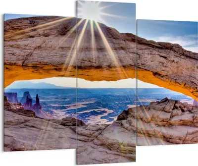 Produktbild von Bild auf Leinwand - Leinwandbild - Felsen Ansicht Landschaft - 130x100cm - Wand Bild - Wanddeko - Leinwanddruck - Bilder - Kunstdruck - Wanddekoration - Leinwand bilder - Wandkunst - CB130x100-0184