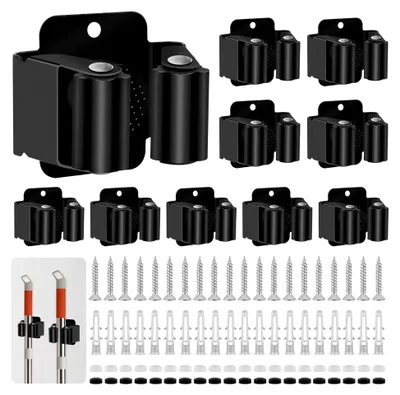 Produktbild von Wandhalterung für Besen - 10 Stück Edelstahl Gerätehalter für Garage und Garten