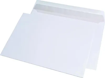 Produktbild von 250 Kuvertierhüllen Briefumschläge Versandtaschen DIN B4 weiß