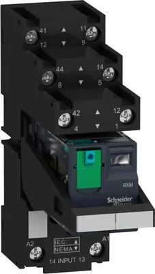 Obrázok produktu pre Miniatúrne relé 2 W, 10 A, 24 V – spínacie relé DC 0...24 V, 12 A, RXM2AB2BDPVS