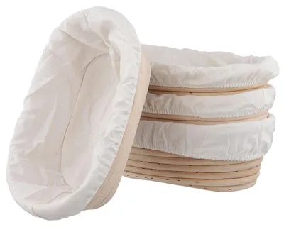 Image de Lot de 4 paniers en rotin pour le pain au levain