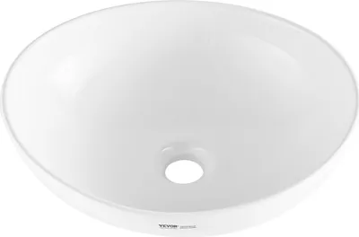 Immagine prodotto di Lavabo moderno in Vetroceramica 40,6 cm x 34 cm Lavabo da bagno da appoggio Bianco