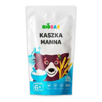 Zdjęcie produktu dla Kaszka Manna EKOLOGICZNA Bezmleczna Bez Cukru Dla Dzieci Bez GMO / 200 g