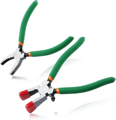 Productafbeelding van 2-delige Glasnijderset Professioneel: Looptang & Grozertang voor Glasbewerking