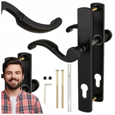 Produktbild von GAMAR BAROCCO 90 Türgriff Torgriff Schwarz Links