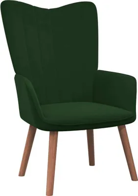 Produktbild von Dunkelgrüner Samt Relaxsessel, Stahlgestell, 61,5 x 69 x 95,5 cm (B x T x H)