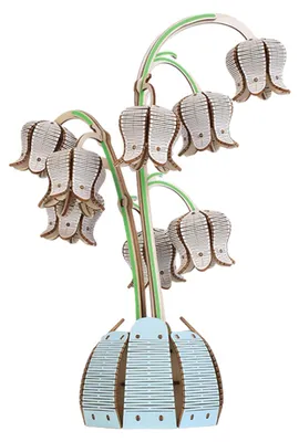 Produktbild von 3D-Holzpuzzle Blumen DIY Handgefertigte Topfblumen Sonnenblumen Lilien Hortensien Schmetterlingsorchideen Glockenblumen Puzzle Dekoration Blumenpflanzen Bausatz