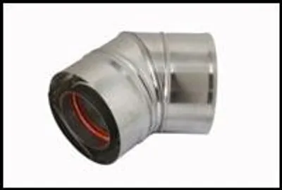 Produktbild von Kaminbogen 80/125 45 Grad für Turbo- und Brennwertkessel