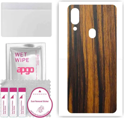 Produktbild von apgo Rückseite Schutzfolie, Skin, kompatibel mit Umidigi A3X, Hinten Displayschutzfolie aus Vinylfolie, kratzfest, einfache Montage - Tigerwood