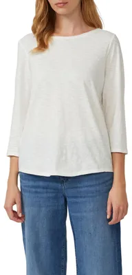 Produktbild von s.Oliver Shirt mit Flammgarnstruktur und 3/4-Ärmeln – Größe 34, 0210_ecru
