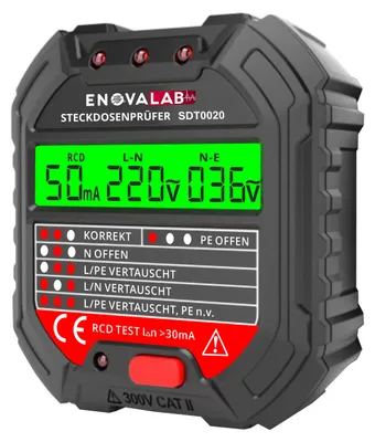 Produktbild von ENOVALAB Steckdosentester