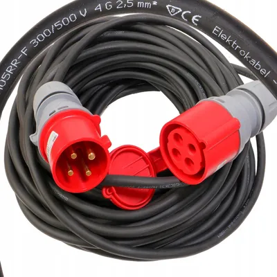 Obrázok produktu pre MojeLedy: Prívodný kábel pre stavebné účely, 32A, 400V, gumový, 4x2,5, dĺžka 21 metrov