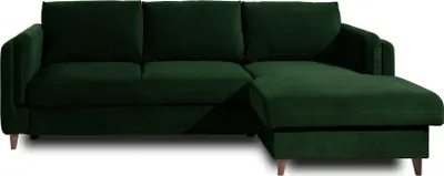 Produktbild von Best Mobilier Brooke, Ecksofa, Grün, 4 Sitz(e), Brooke, Samt, Holz