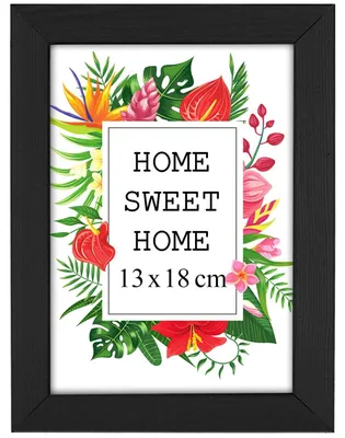 Obrázek produktu pro Rám na fotografie MG Design Schwarz, 13 x 18 cm – vyrobený z pravého dřeva s akrylovým sklem, vhodný k zavěšení i k postavení, pro fotografie, plakáty a puzzle