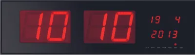 A digital clock displaying the time and date.