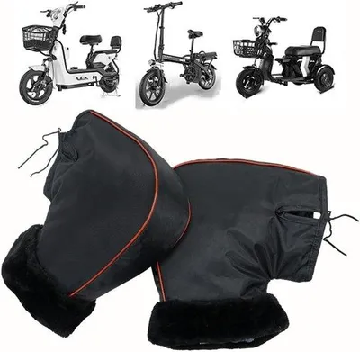 Image de Gants d'hiver imperméables en laine Gants thermiques universels pour scooter et quad Gants pour vélo électrique