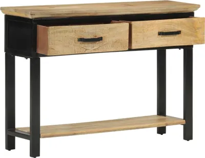 Produktbild von vidaXL Konsolentisch 110x30x75 cm Raues Massivholz Mango
