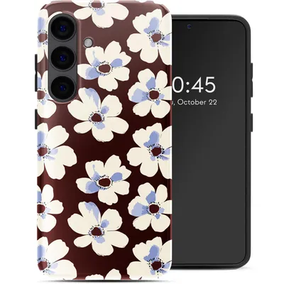 Produktbild von Selencia Vivid Back Cover Samsung Galaxy S24 - Choco Flower Pop