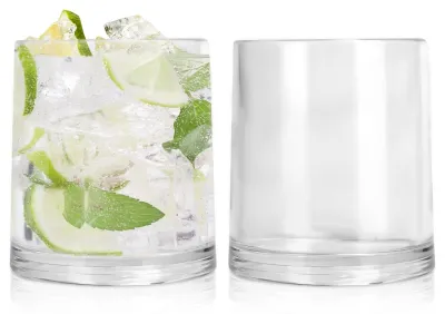 2 Acryl-Trinkbecher 200 ml klar unzerbrechlich