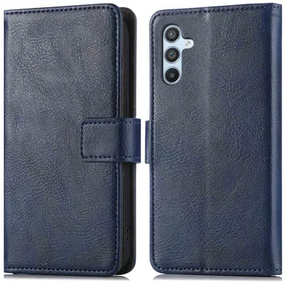 Imagen del producto de Funda Tipo Libro de Lujo para Samsung Galaxy A34 (5G) - Azul oscuro