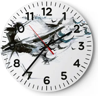 Produktbild von Wanduhr - Rund - Glasuhr - Tanz eine Frau Ballett Aktivität - 30x30cm - Schleichendes Uhrwerk - Lautlos - zum Aufhängen bereit - Dekoration Modern - Wanddekoration aus Glas - C4AR30x30-3078