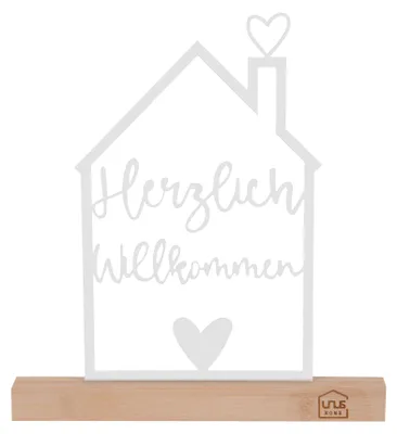Produktbild von UNUS Deko Aufsteller Schriftzug Herzlich Willkommen weiß