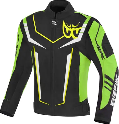 Produktbild von Berik Radic Evo Plus Motorrad Textiljacke, schwarz/gelb/grün, 52