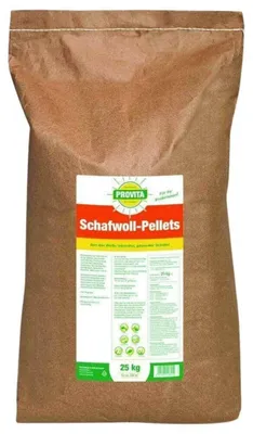 Obrázek produktu pro Pelety z ovčí vlny přírodní hnojivo 30 kg papírový sáček