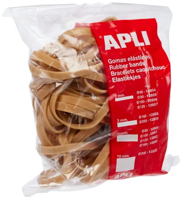 Obrázok produktu pre Apli elastická guma hnedá guma 100x5mm 100 gr.
