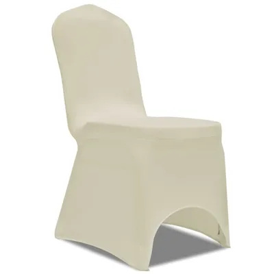 Image de vidaXL Housses de chaises extensibles Crème 30 pcs.