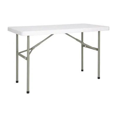 Obrázek produktu pro Obdélníkový skládací stůl, bílý, 74 (V) x 122 (D) x 60,7 (H) cm