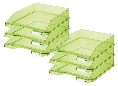 Produktbild von HAN Briefablage Klassik, 6 STÜCK, Moderne, transparente und stapelbare Ablage im
